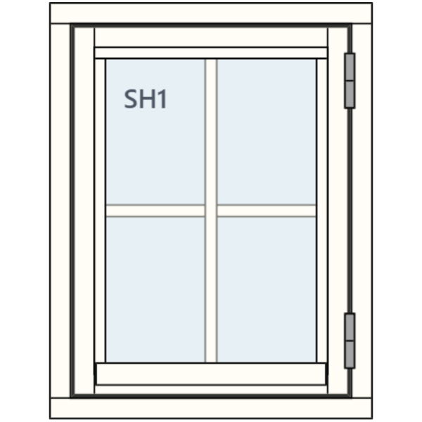 Finestra Energi Sidehengslet 70x90 2-lags