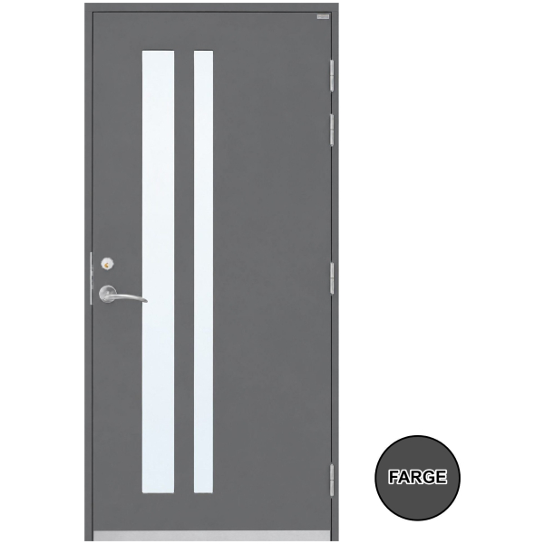 Lurs Dörr Modern Hummelsta 100x210 Høyre. Mørk Grå