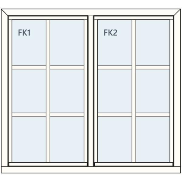 Finestra Energi Fastkarm 120x110 3-lags Alu