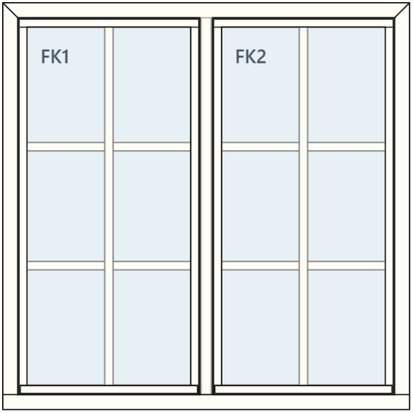 Finestra Energi Fastkarm 120x120 3-lags Alu
