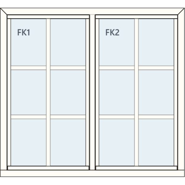 Finestra Energi Fastkarm 120x110 3-lags Alu