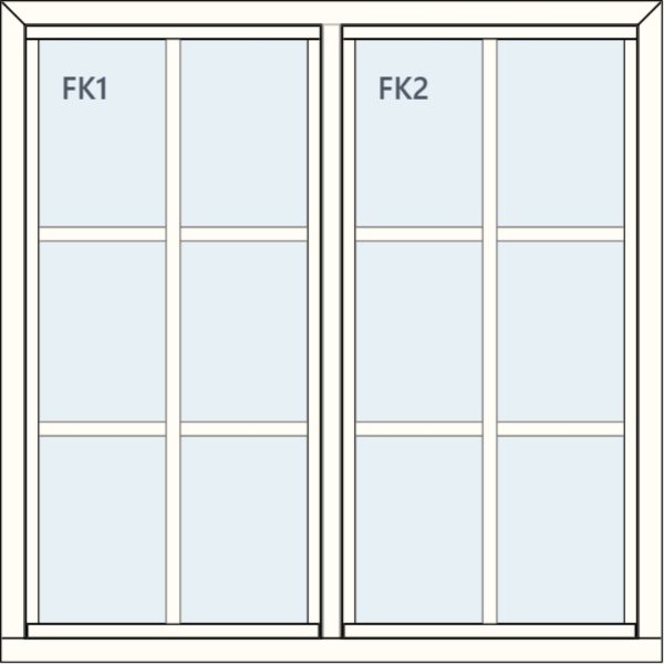 Finestra Energi Fastkarm 120x120 3-lags Alu