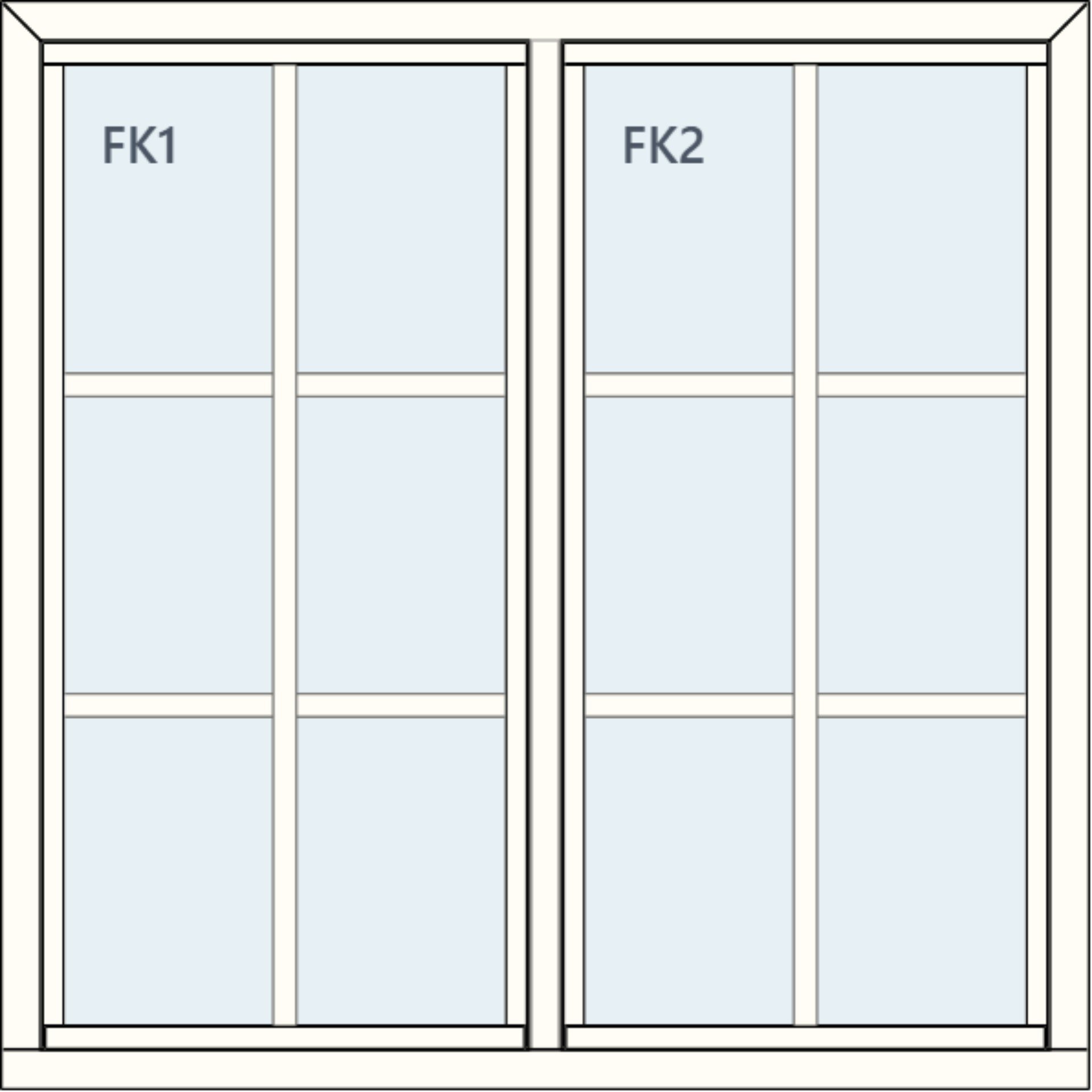 Finestra Energi Fastkarm 120x120 3-lags Alu
