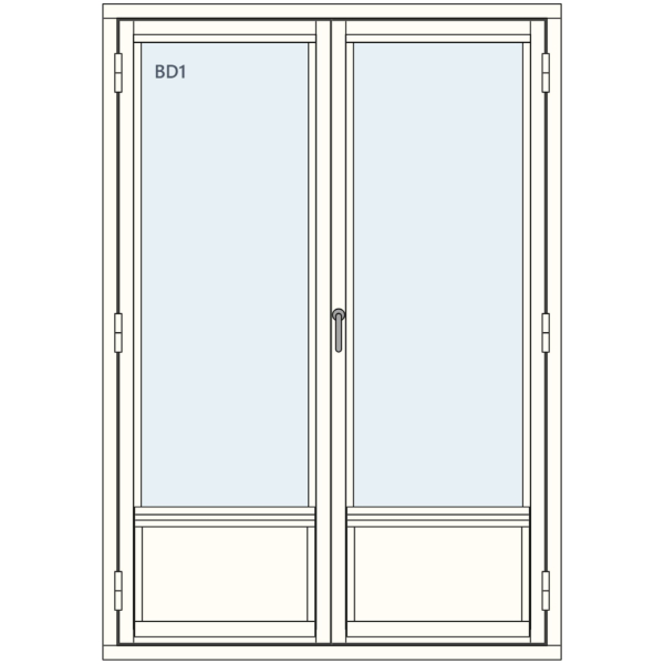 TANUM Balkongdør-2-fl 140x200 Høyre 3-lags